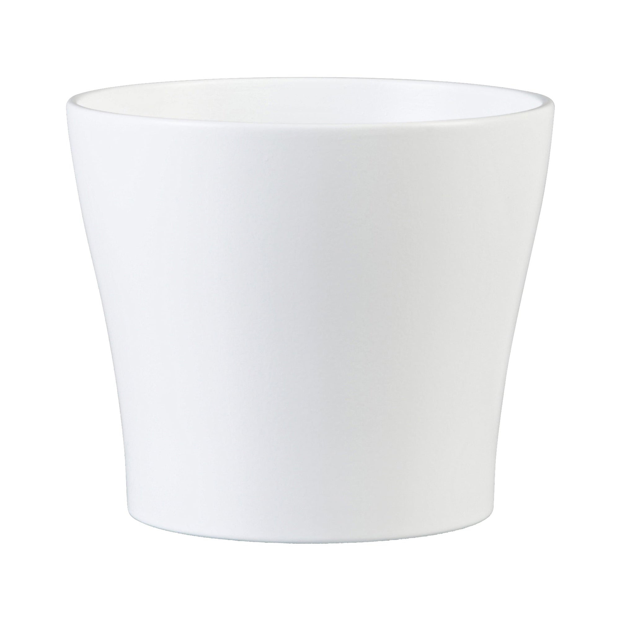 6" Panna Ceramic Colorful Mix Pot in white.
