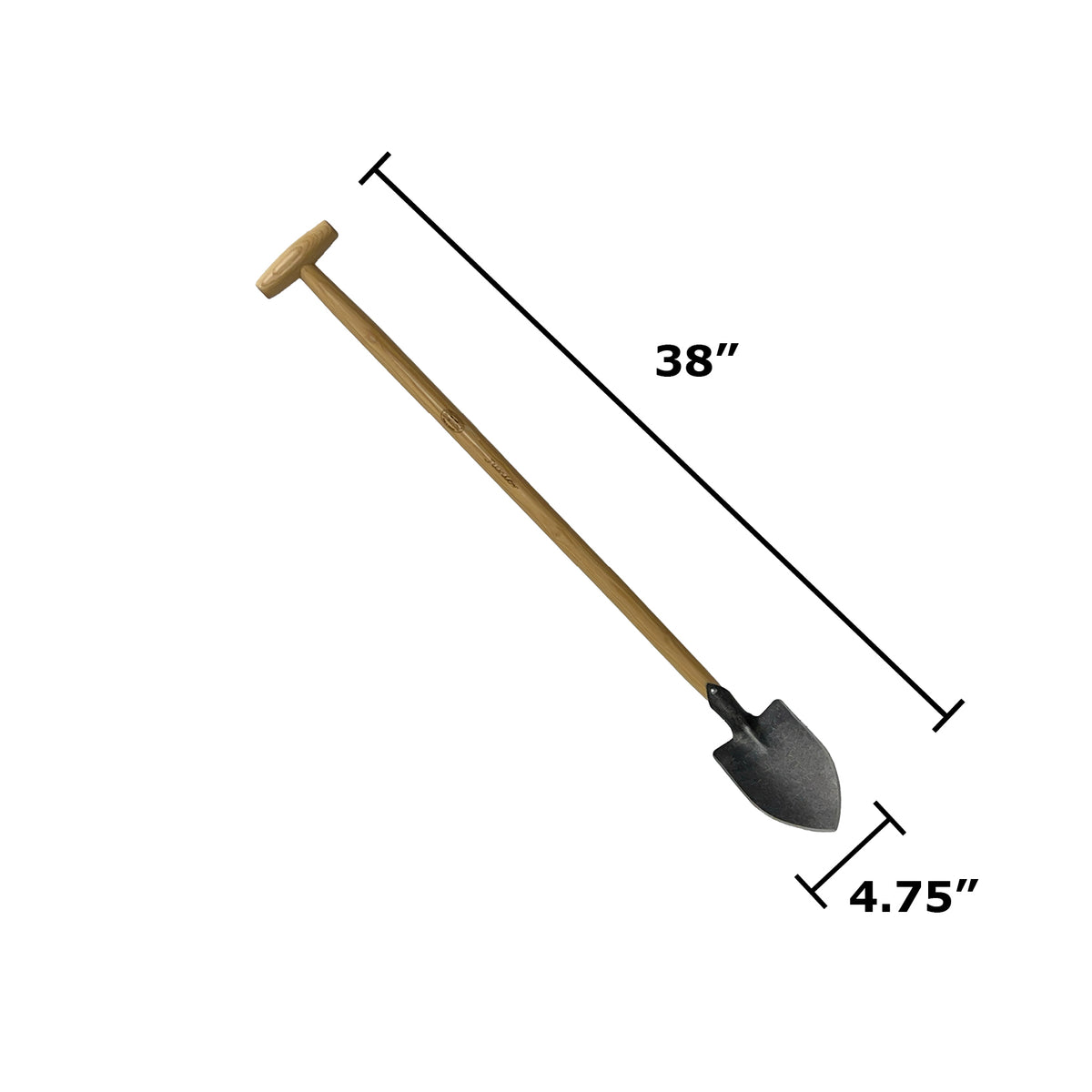 DeWit Junior Shovel w/Long T-Handle, Head: 8&quot;L x 5&quot;W Total: 39&quot;L