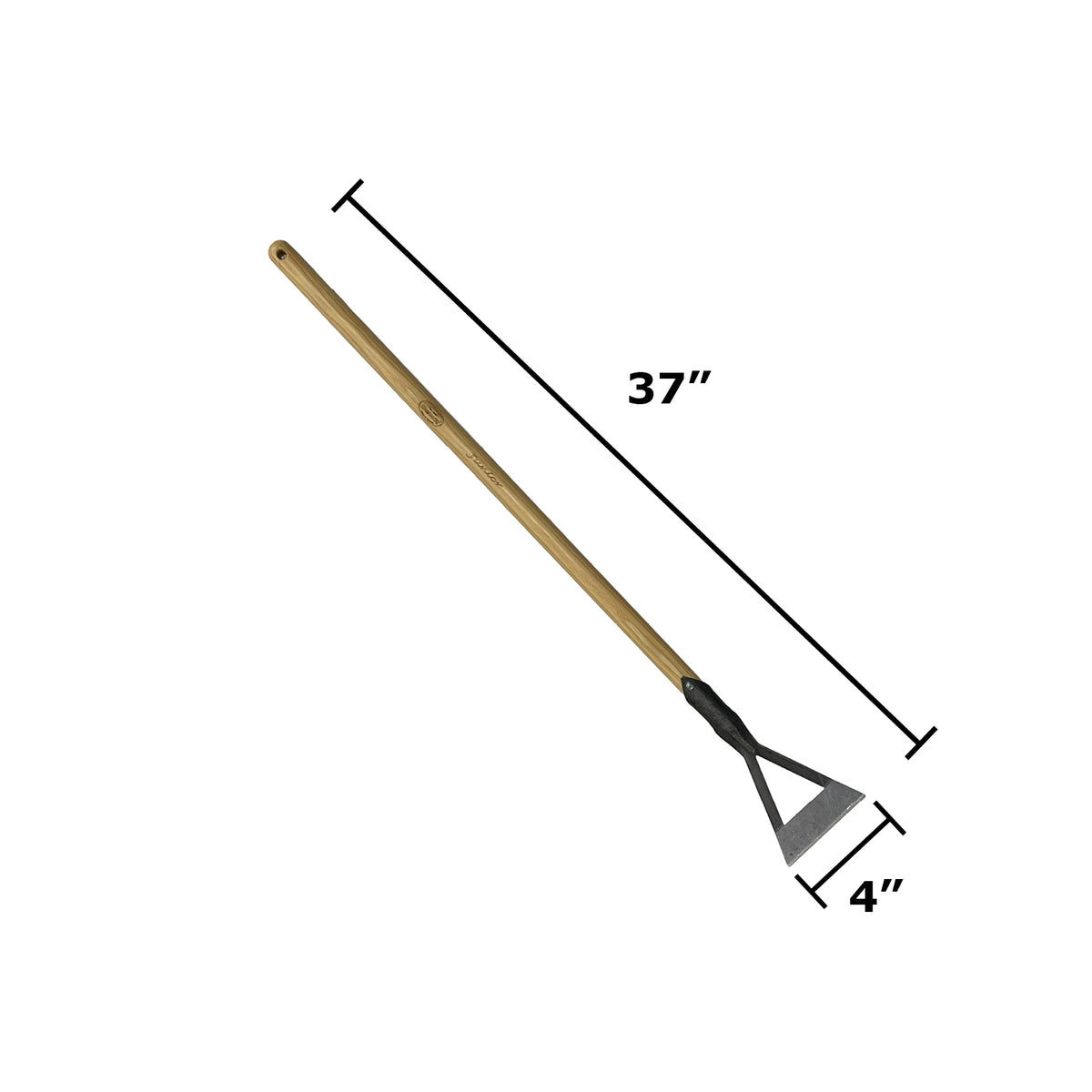 DeWit Junior Hoe w/Long Handle, Head: 5&quot;L x 4&quot;W Total: 37&quot;L