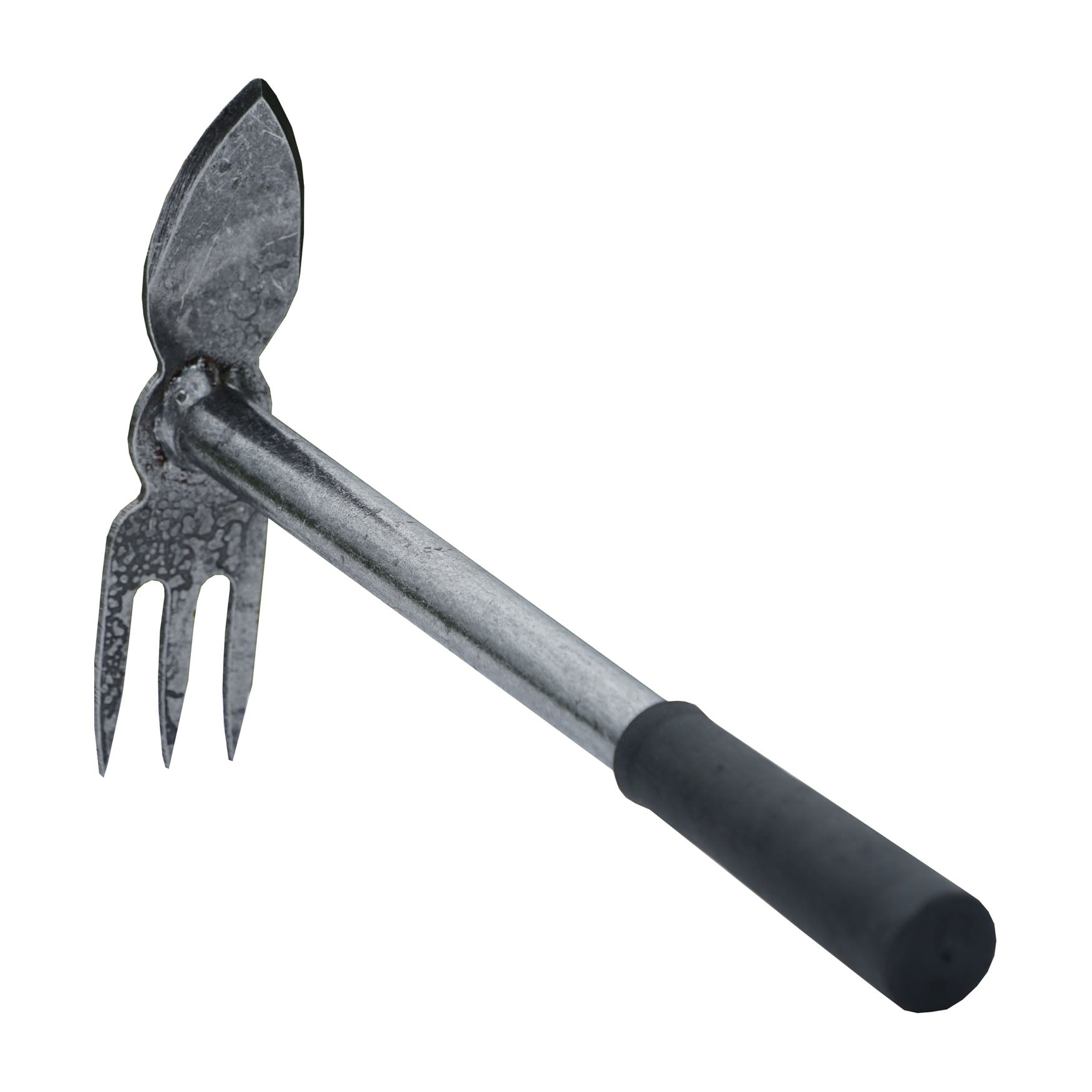 DeWit Comby Tool - 3-Tine Cultivator and Heart Shaped Hoe, durable boron steel, ergonomic grip.