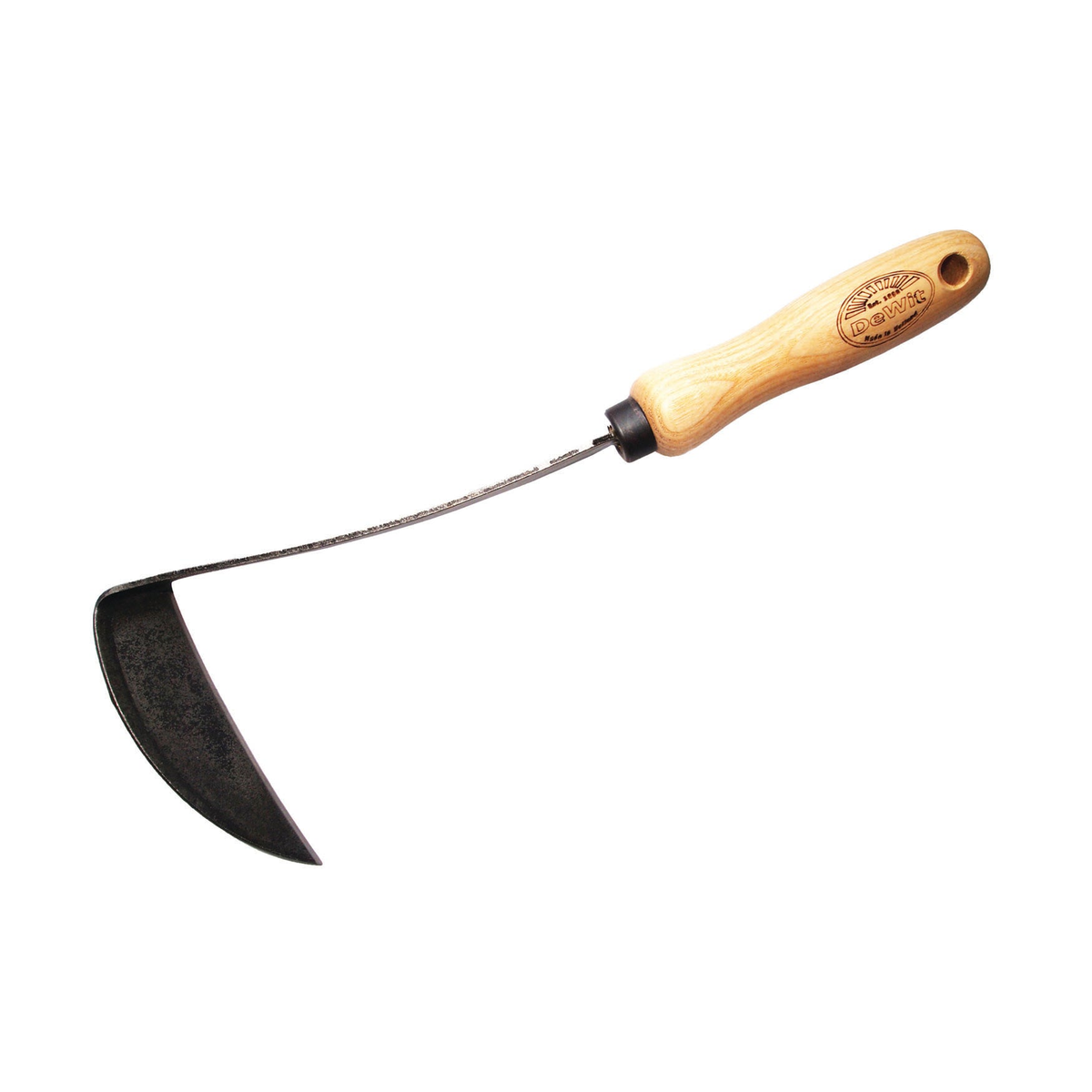 DeWit Japanese Right Hand Garden Hoe with ash hardwood handle and carbon steel head.