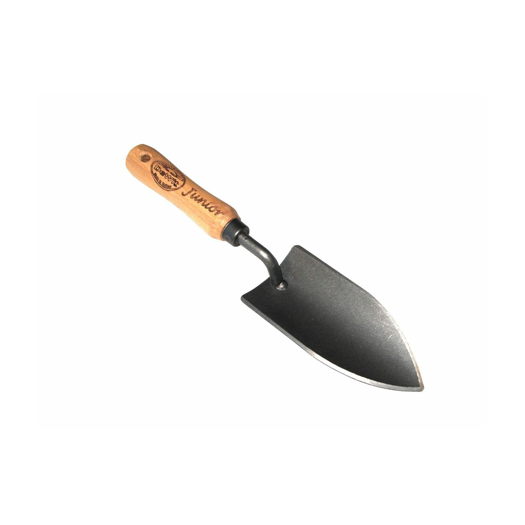 DeWit Junior Planting Trowel with ash wood handle and boron steel head.