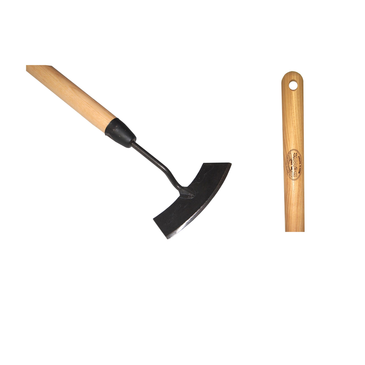 DeWit Long Handle Dutch Push Hoe with V-shaped head for weeding, 62&quot; length, boron steel, durable.