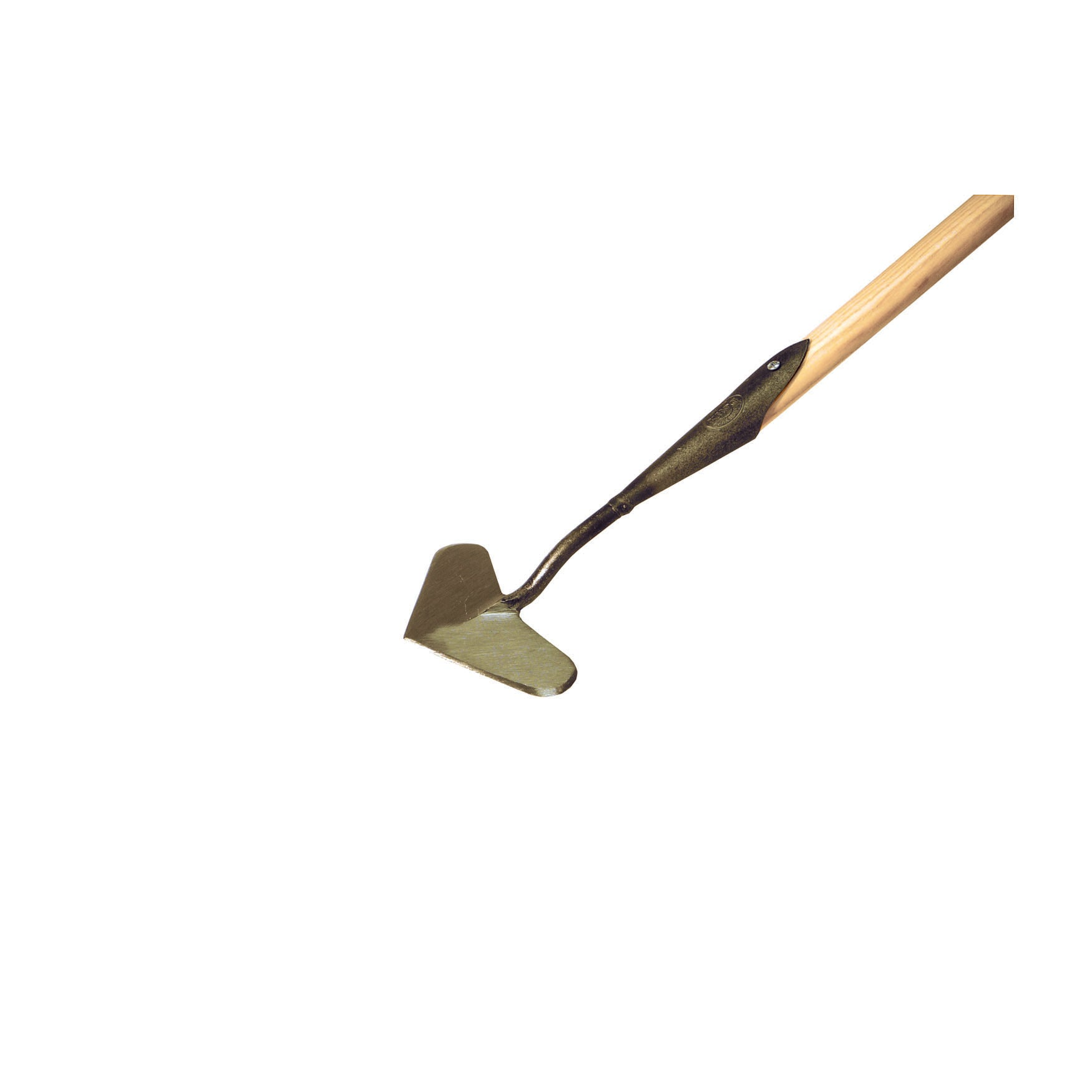 DeWit Long Handle Heart Shaped Push Hoe with Dutch ash handle, 63 inches long.