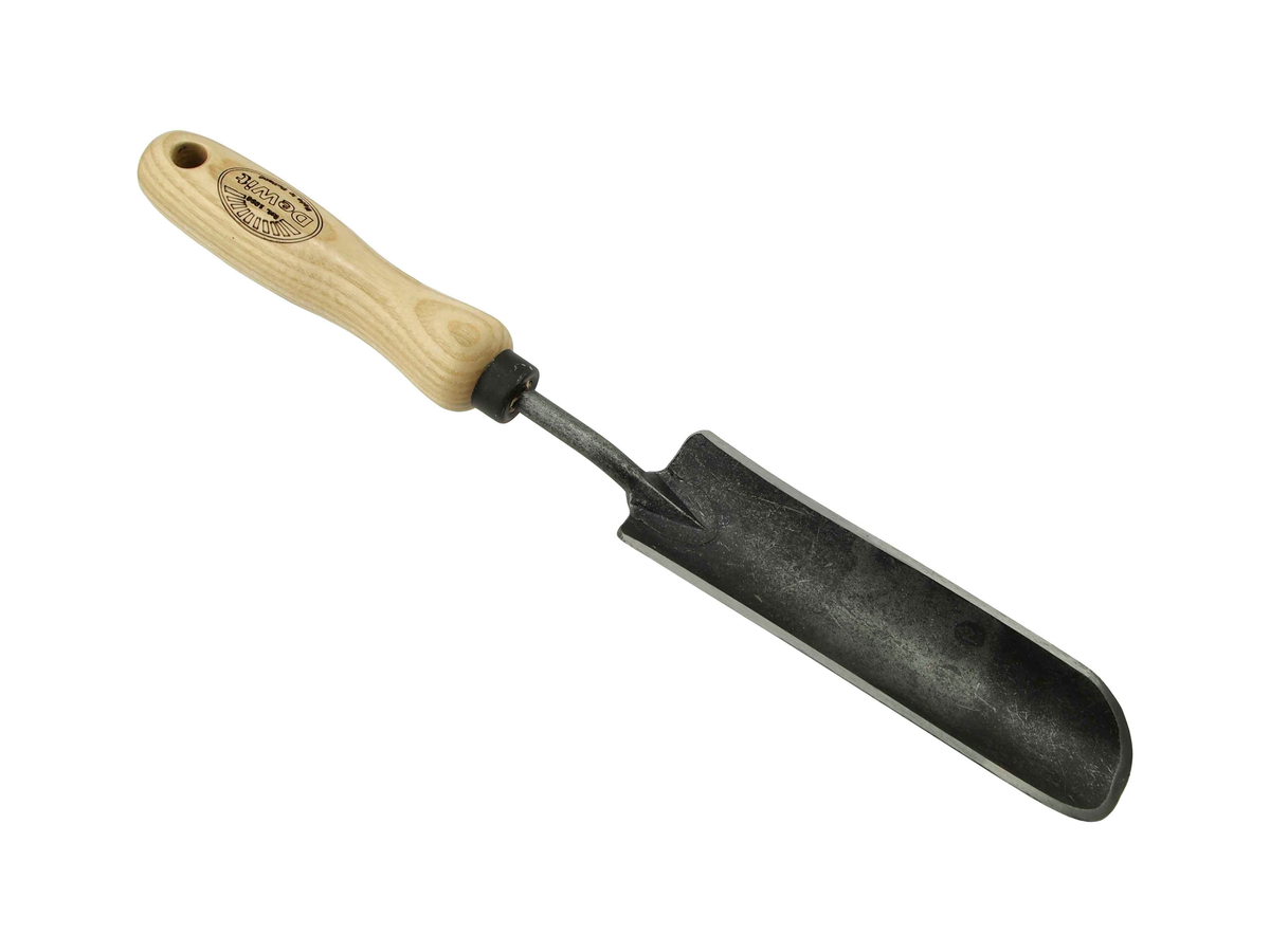 DeWit Rock N Root Trowel with tempered boron steel 5&quot; head and ash handle.