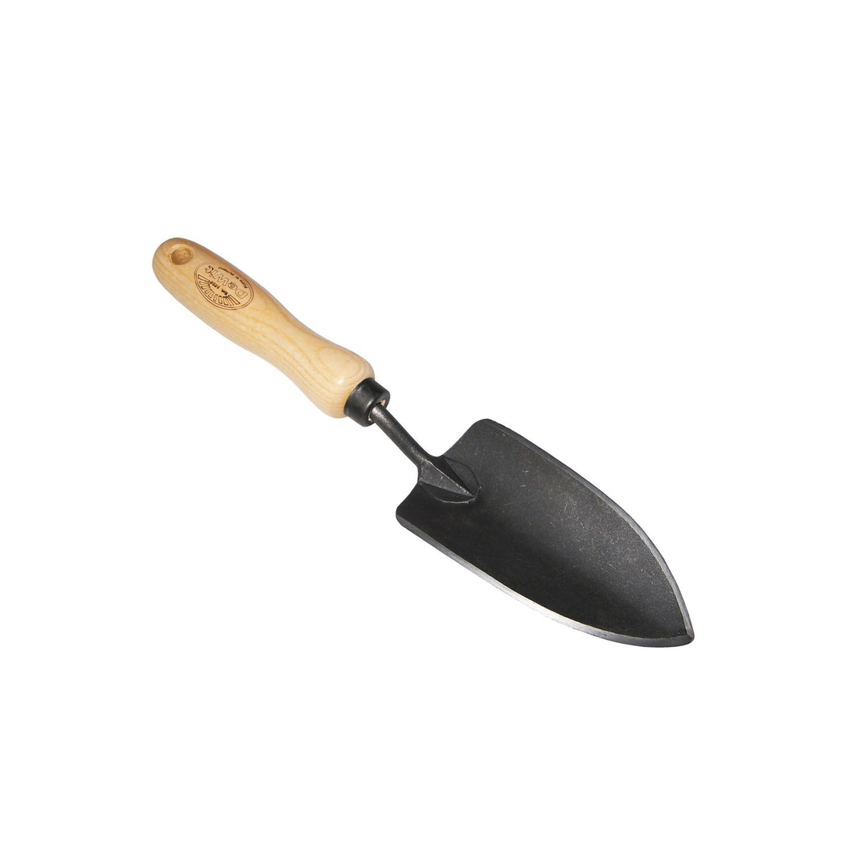 DeWit Small Garden Trowel with forged steel head and ash handle for gardening tasks.