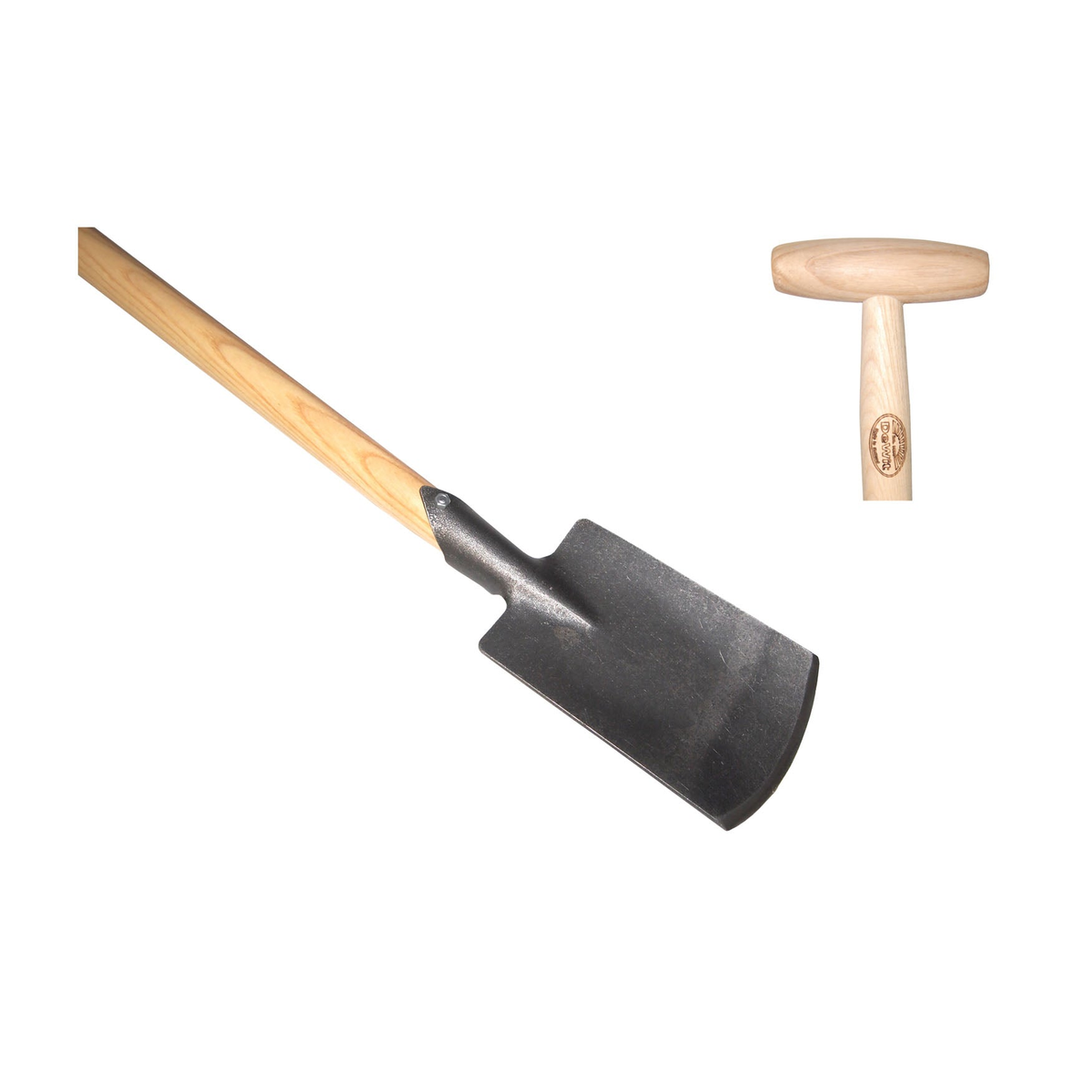 DeWit Spade - Perennial Long Handle with ergonomic T-handle design and tempered boron steel head.