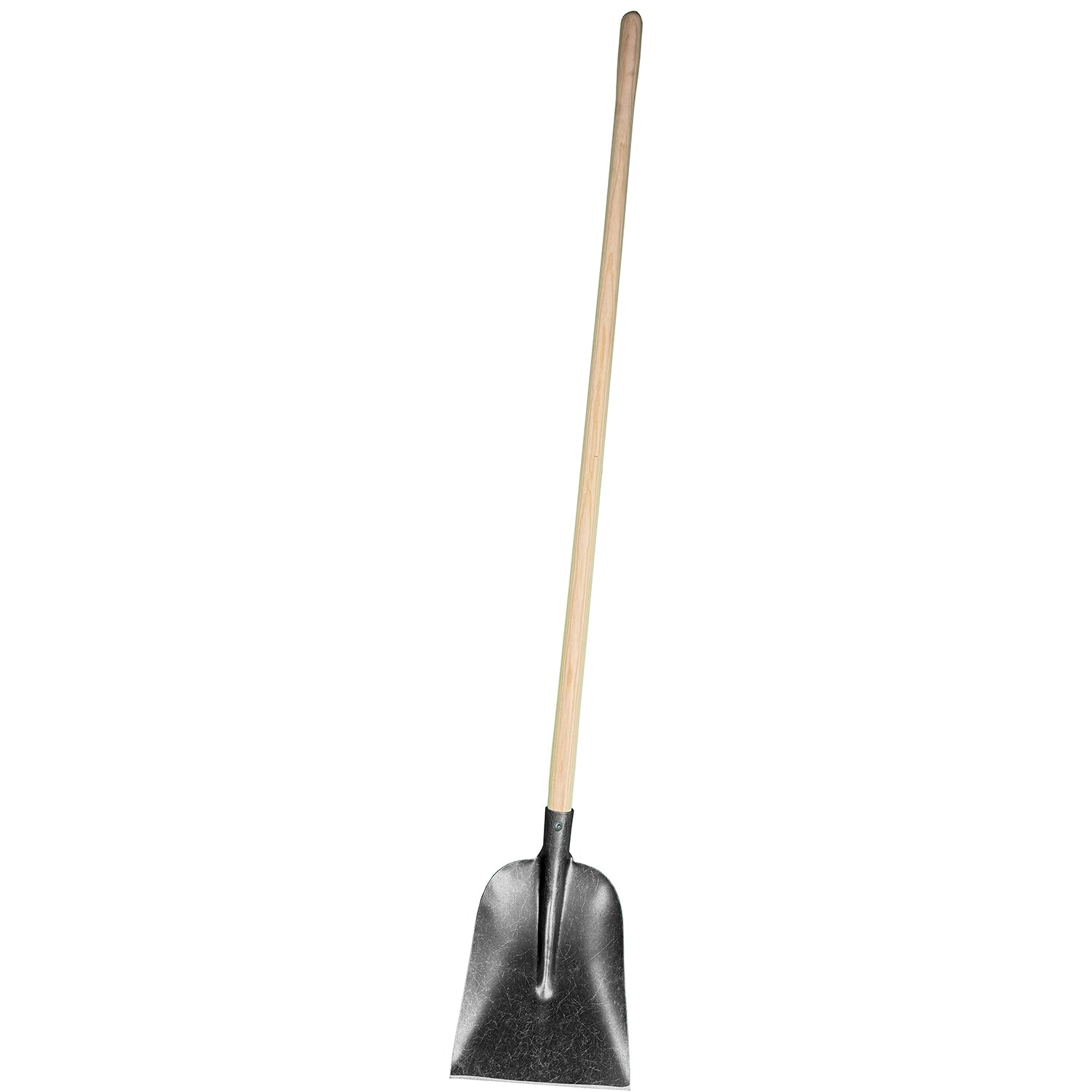 DeWit Square Point Straight Handle Shovel with forged steel head and ash handle.