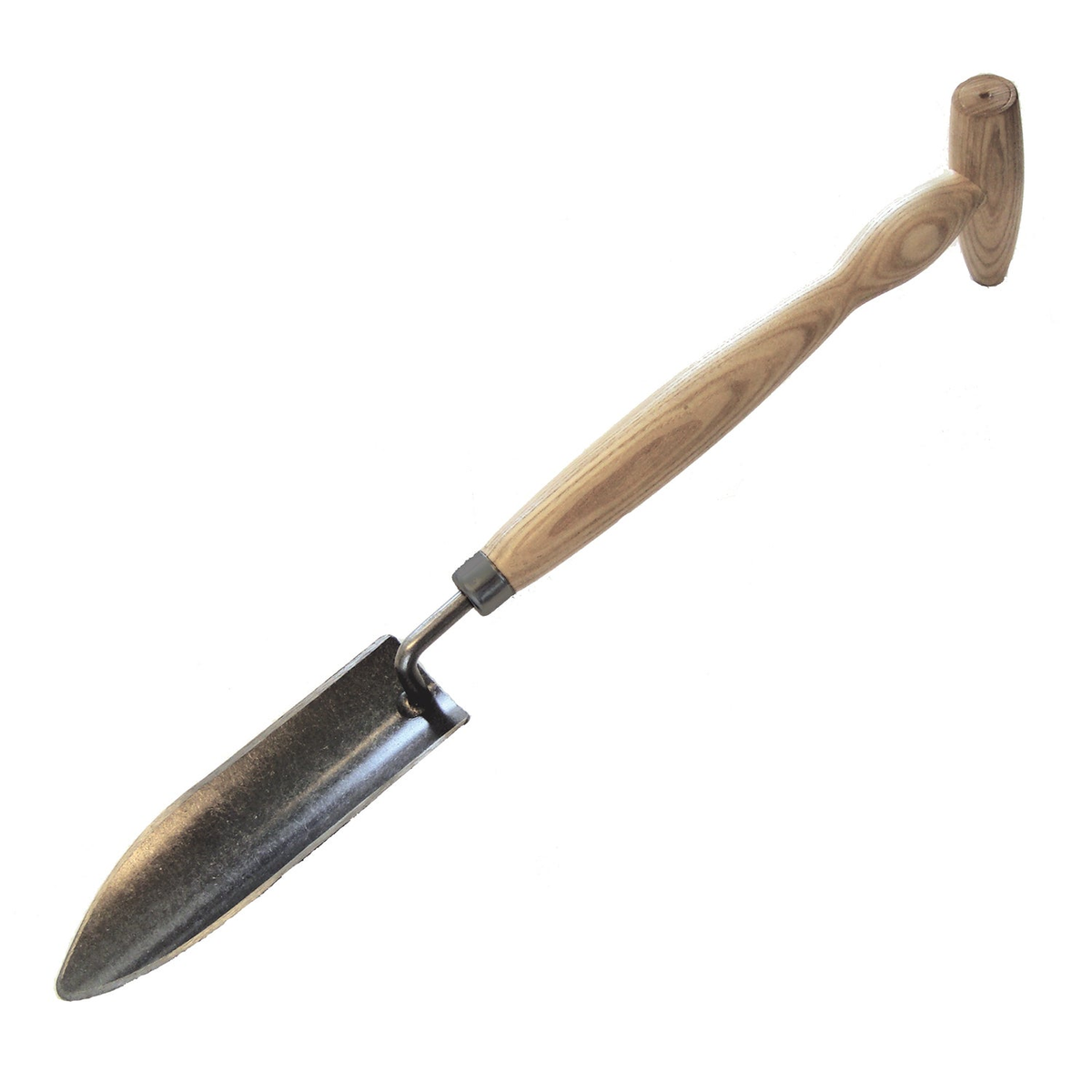 DeWit Transplant Trowel with P-Grip handle, 18.5&quot; long, tempered boron steel, ash hardwood handle.