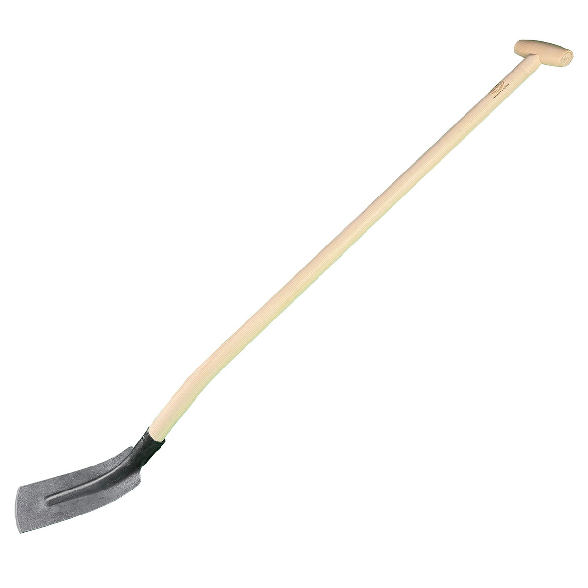 DeWit trenching shovel with 4&quot; wide head and T handle, 53.6&quot; total length.