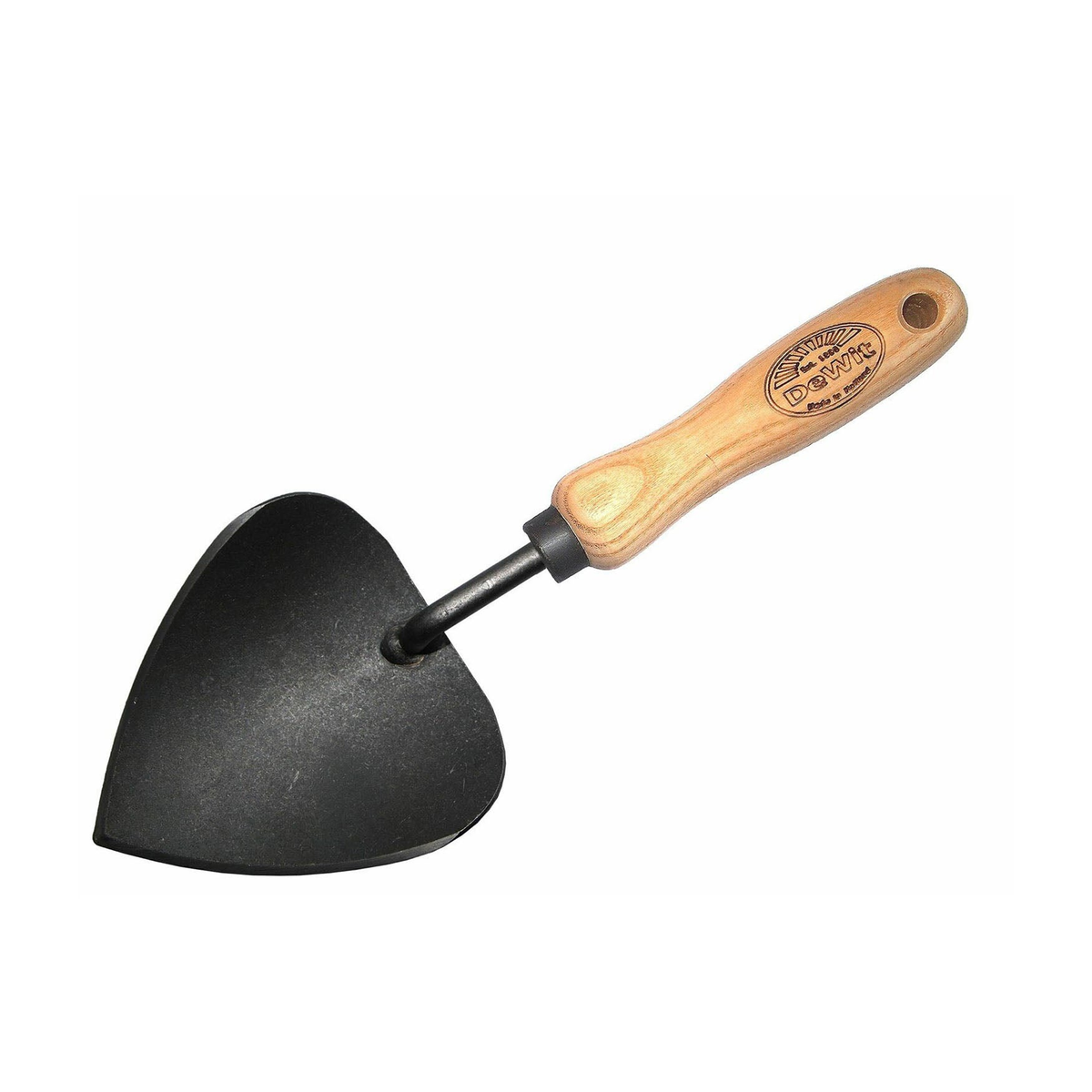 DeWit Trowel - Potting with extra-large curved blade and ash hardwood handle.