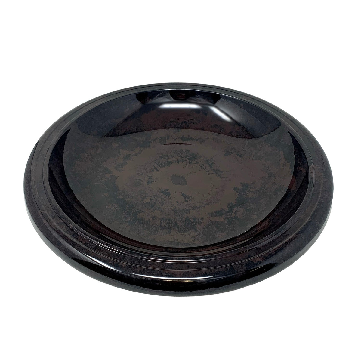 Fiber Clay Lightweight 19&quot; Dia Birdbath Top in Antique Brown, UV-protected, durable garden feature.