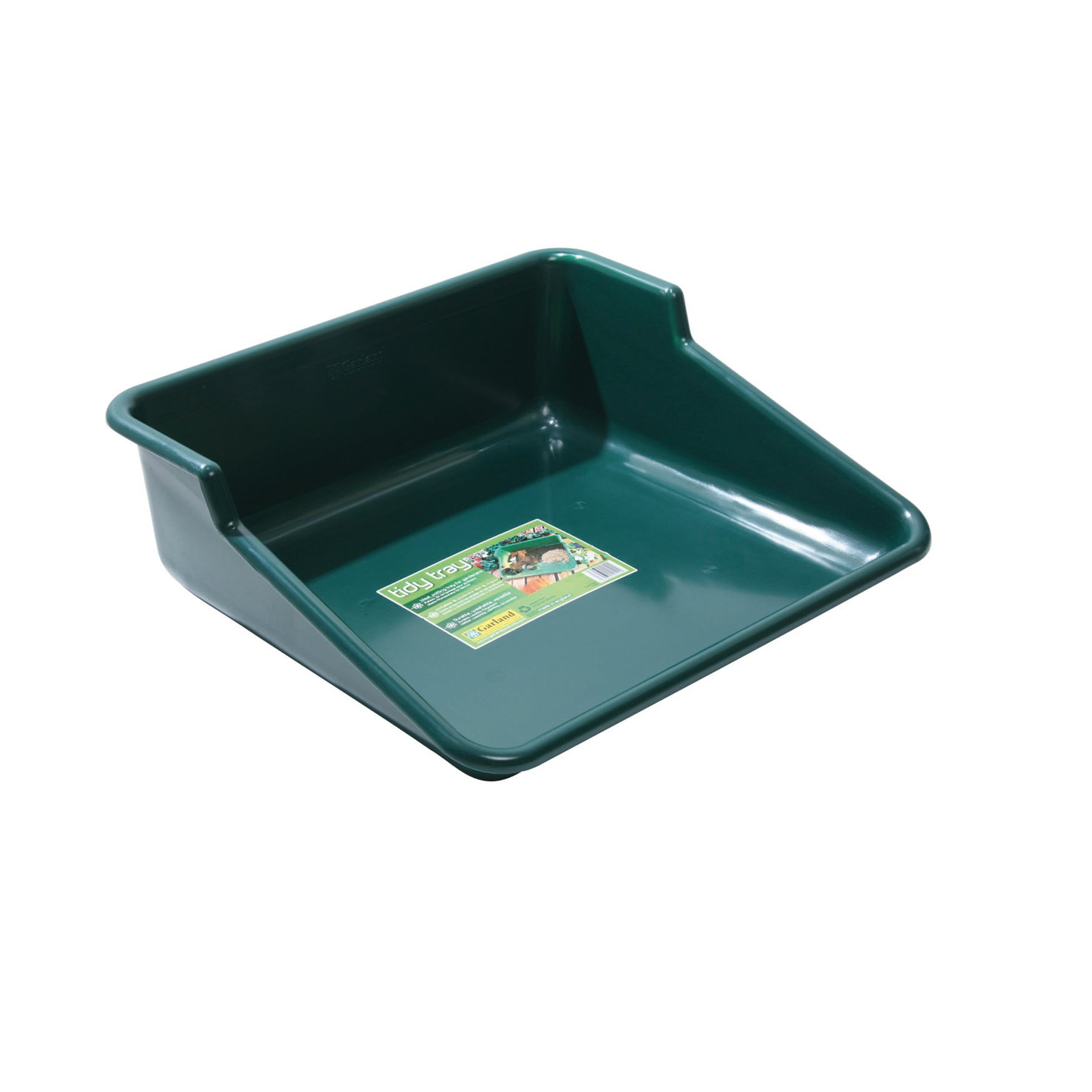 Green Garden Tidy Tray, 24.5"x22"x8", made from recycled plastic for indoor and outdoor use.