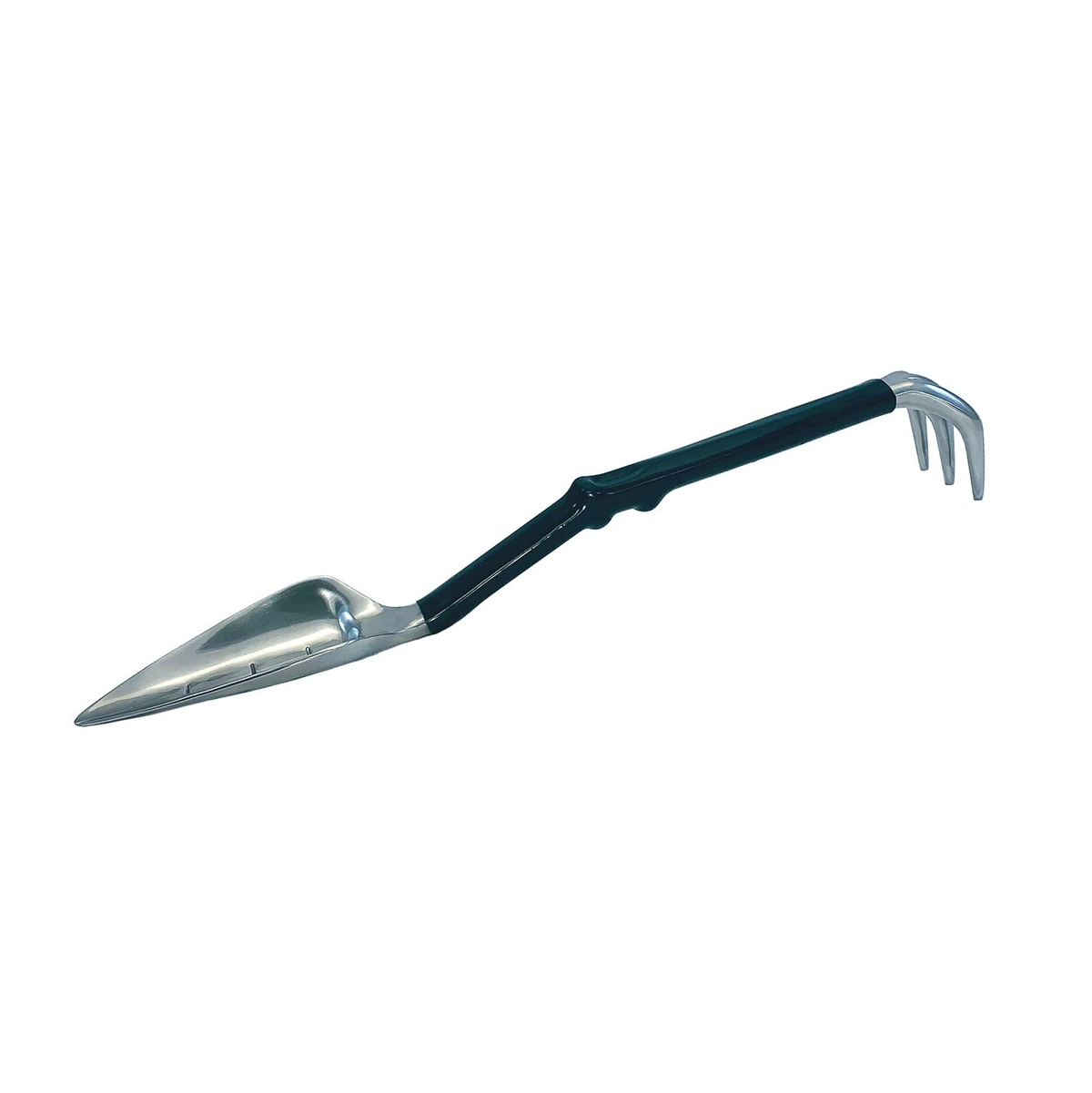 Garden Trake - Combination Trowel and Rake Garden Hand Tool with 17&quot; Handle, Rust-Resistant Alloy, Non-Slip Grip.