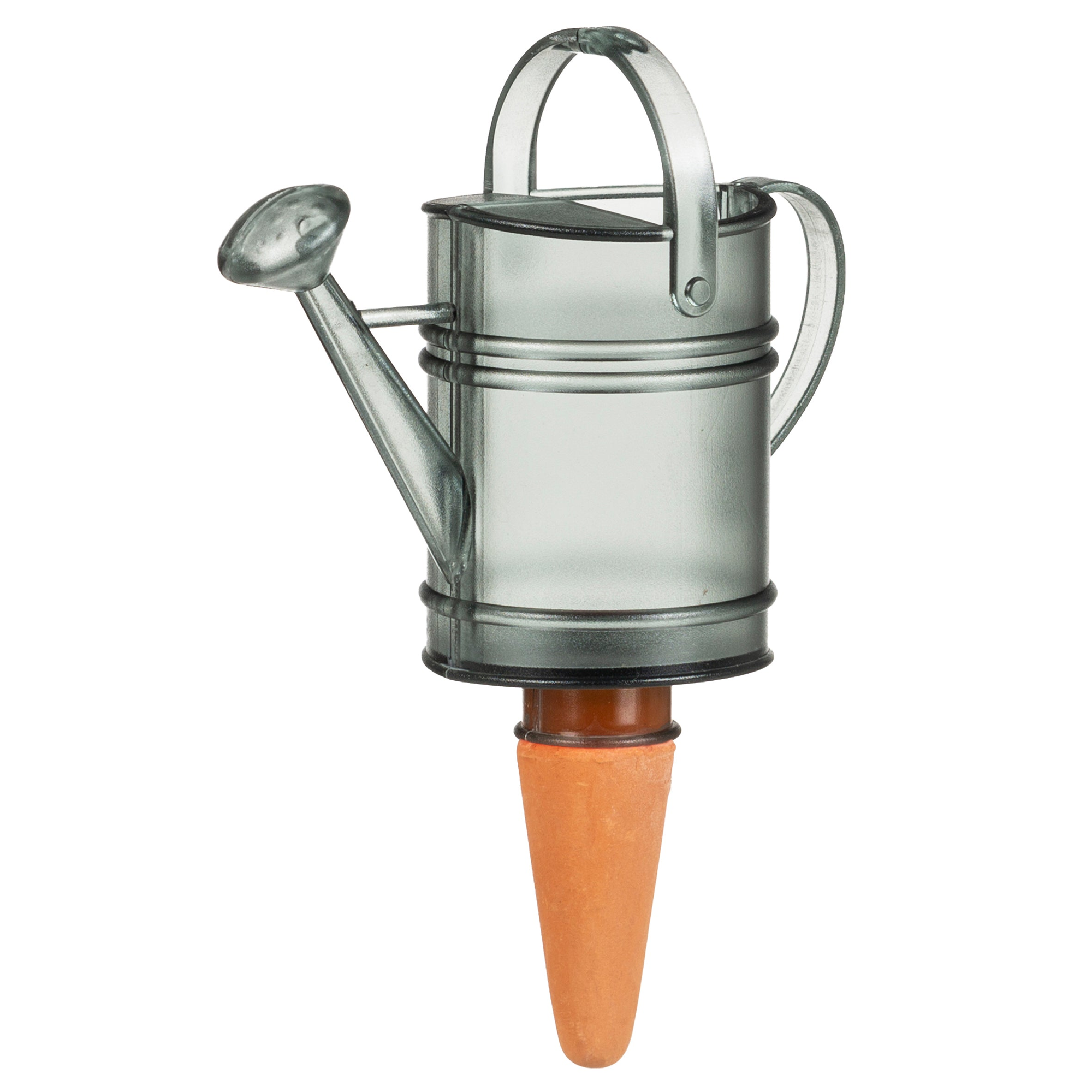 Gray Nelly Water Reserve, 5 oz UV-resistant plastic watering device with clay tip.