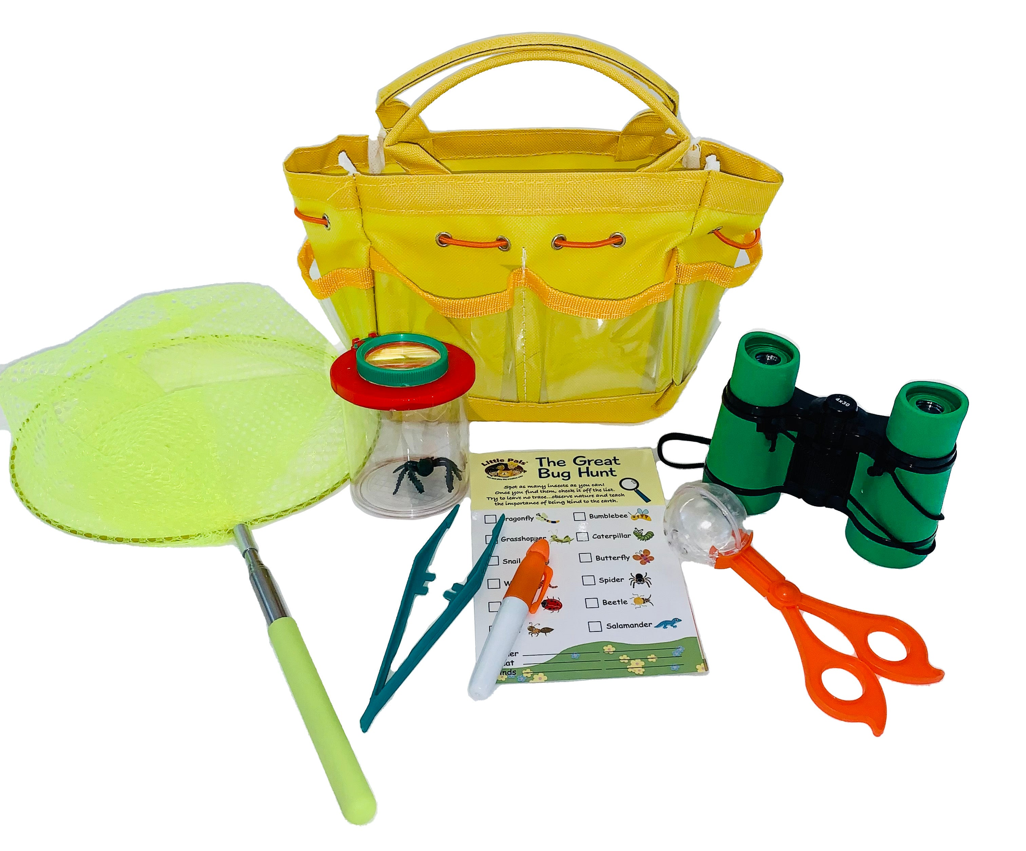 Little Pals 8-Piece Kids Bug Watching and Bug Hunt Activity Kit with tools and accessories.