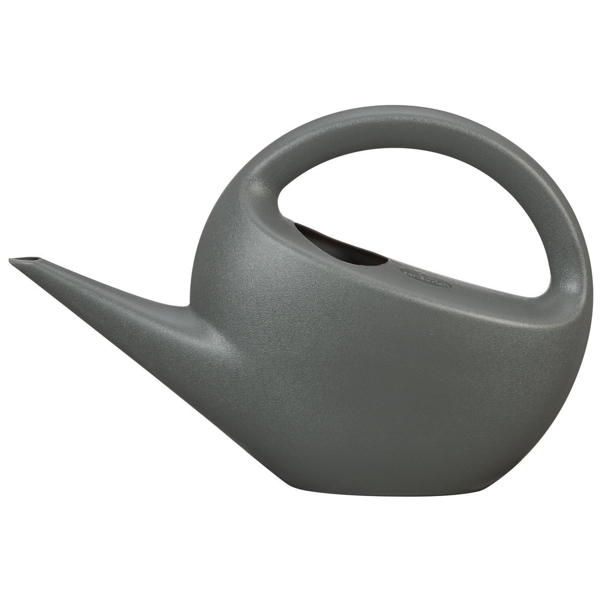 Ergonomic 0.8-gallon matte anthracite watering can with comfortable handle and sleek design.