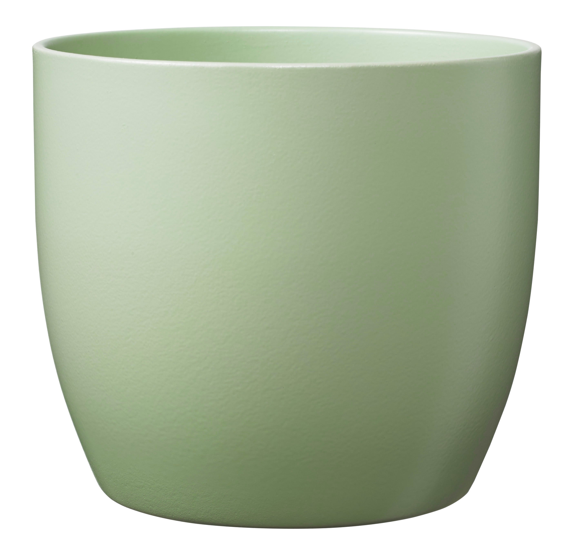 6.3" Dia Matte Linden Green Ceramic Indoor Plant Pot