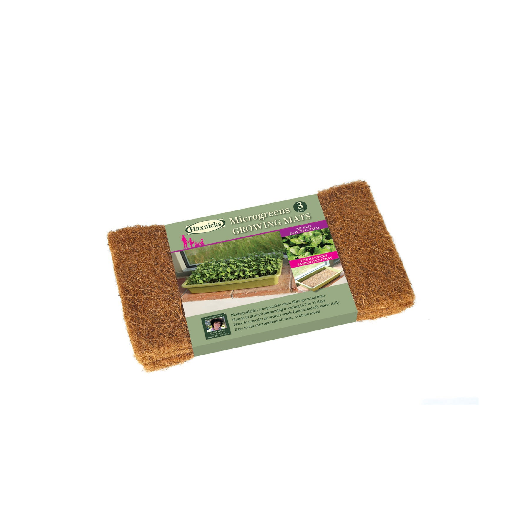 Microgreens Growing Mat 3pk made from coir fiber for eco-friendly cultivation.