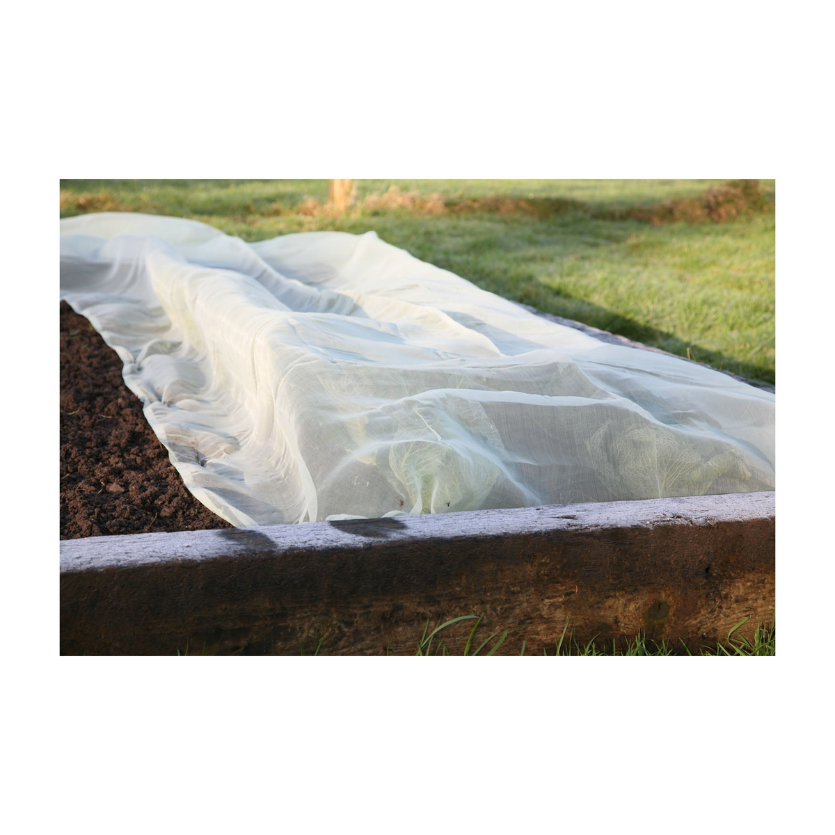 Micromesh Blanket for organic crop protection against pests, ensuring airflow and plant health.