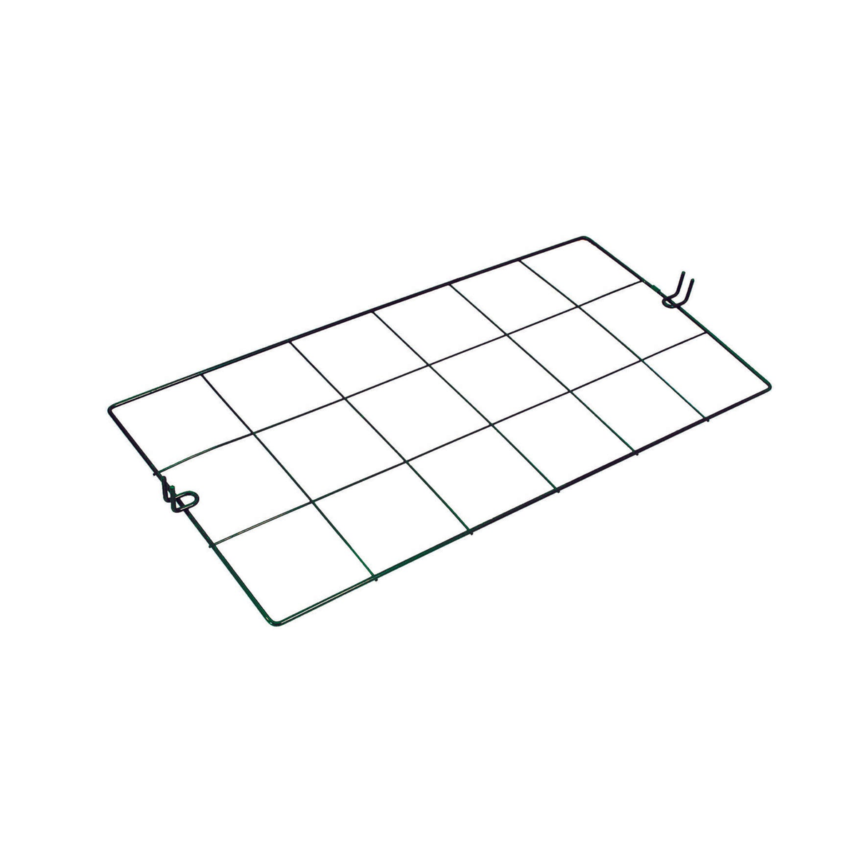 Rectangular plant support grid 36 inches, galvanized steel, dark green finish.