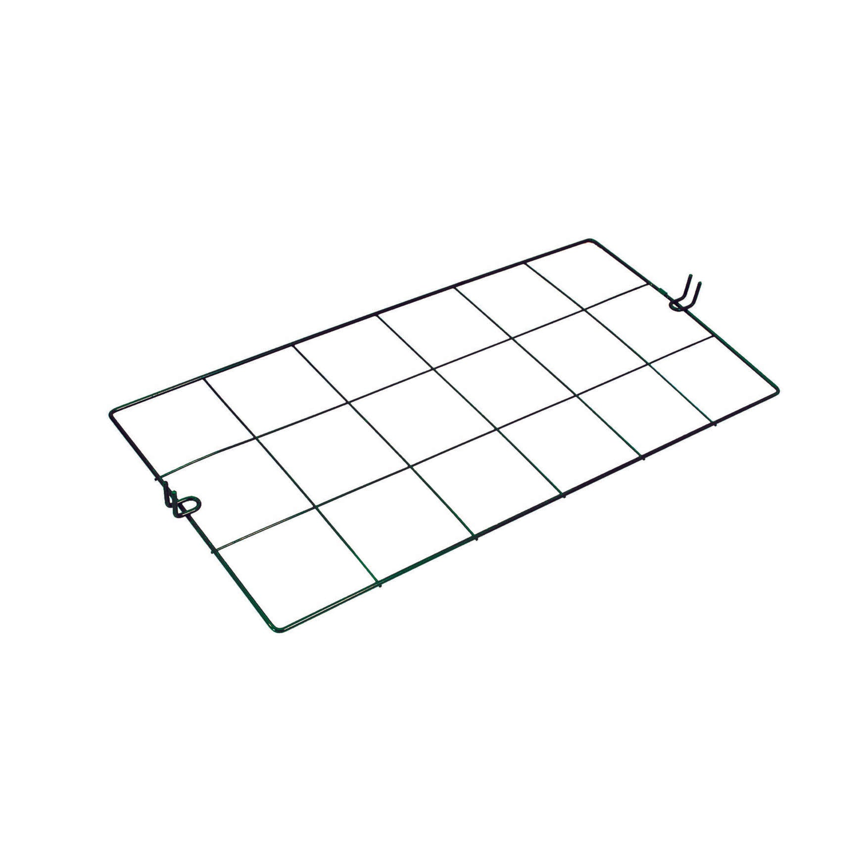 Rectangular plant support grid 36 inches, galvanized steel, dark green finish.