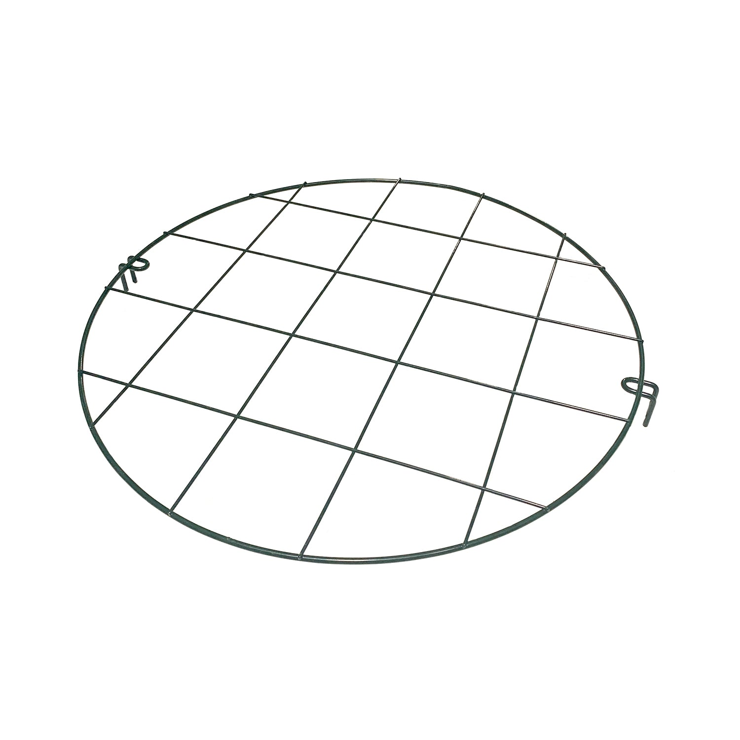 Plant Support Grid 20" Circle for Peonies, galvanized steel, dark green finish.