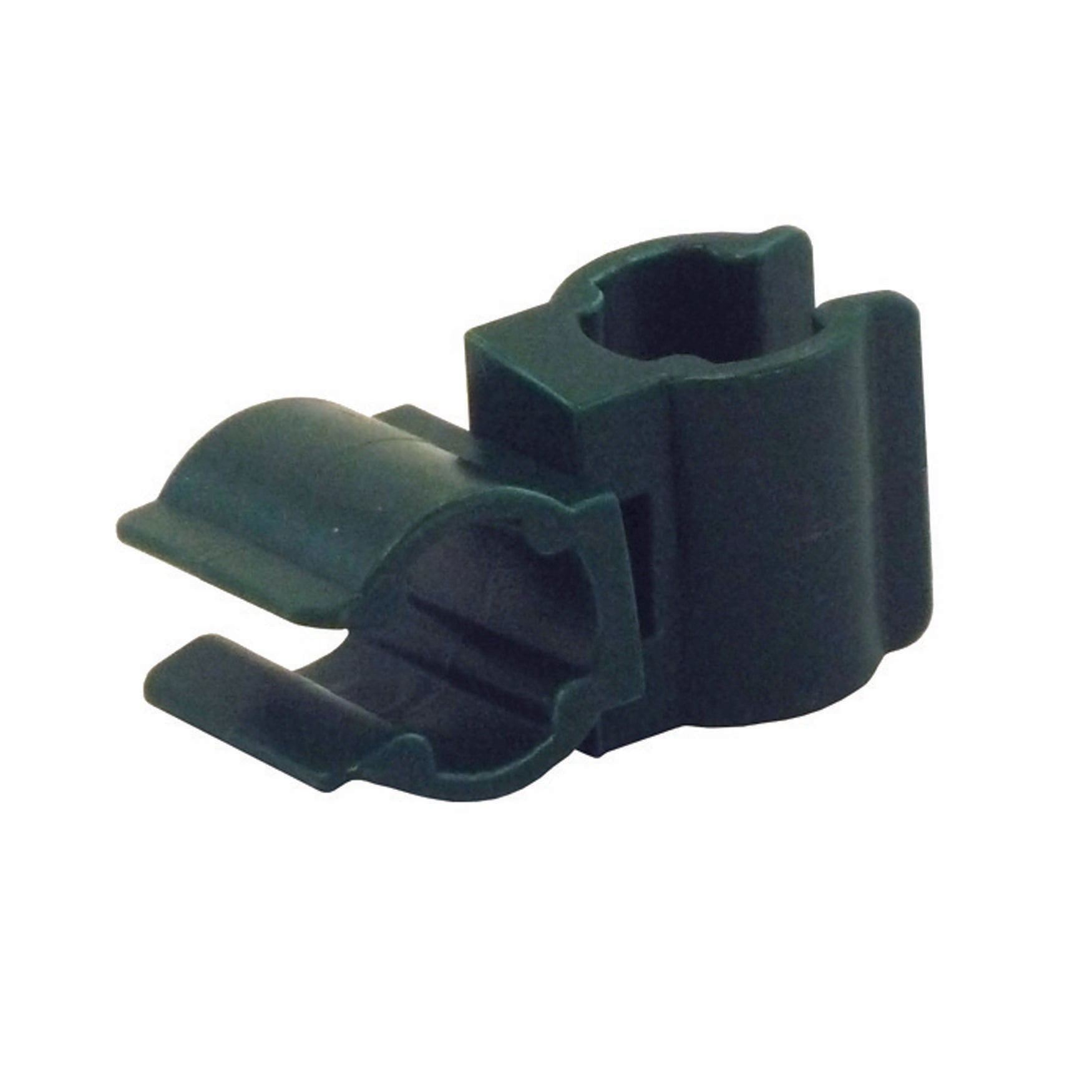 Plant support stake connector clip for veggie stakes, 0.4" diameter, rust-resistant, pack of 3.