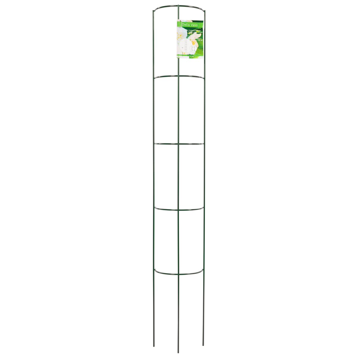 Plant trellis, galvanized steel, half circle, 40&quot; height, durable weather-resistant design.