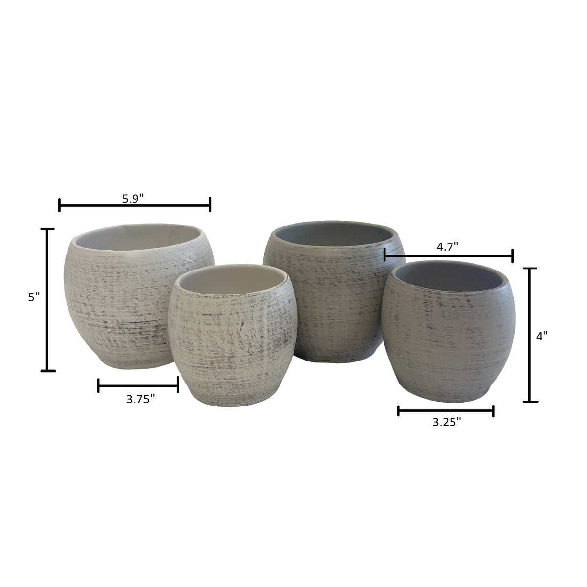 Alberta 4-Piece Indoor Ceramic Pottery Set