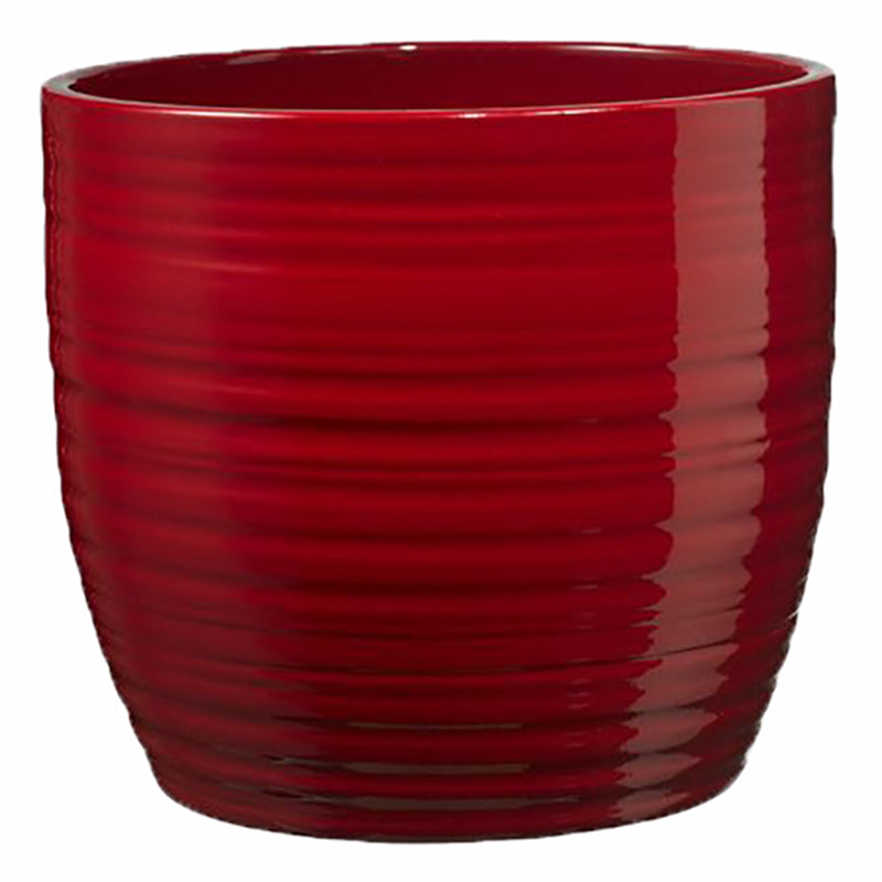 6.3&quot; Red Ceramic Bergamo Pot