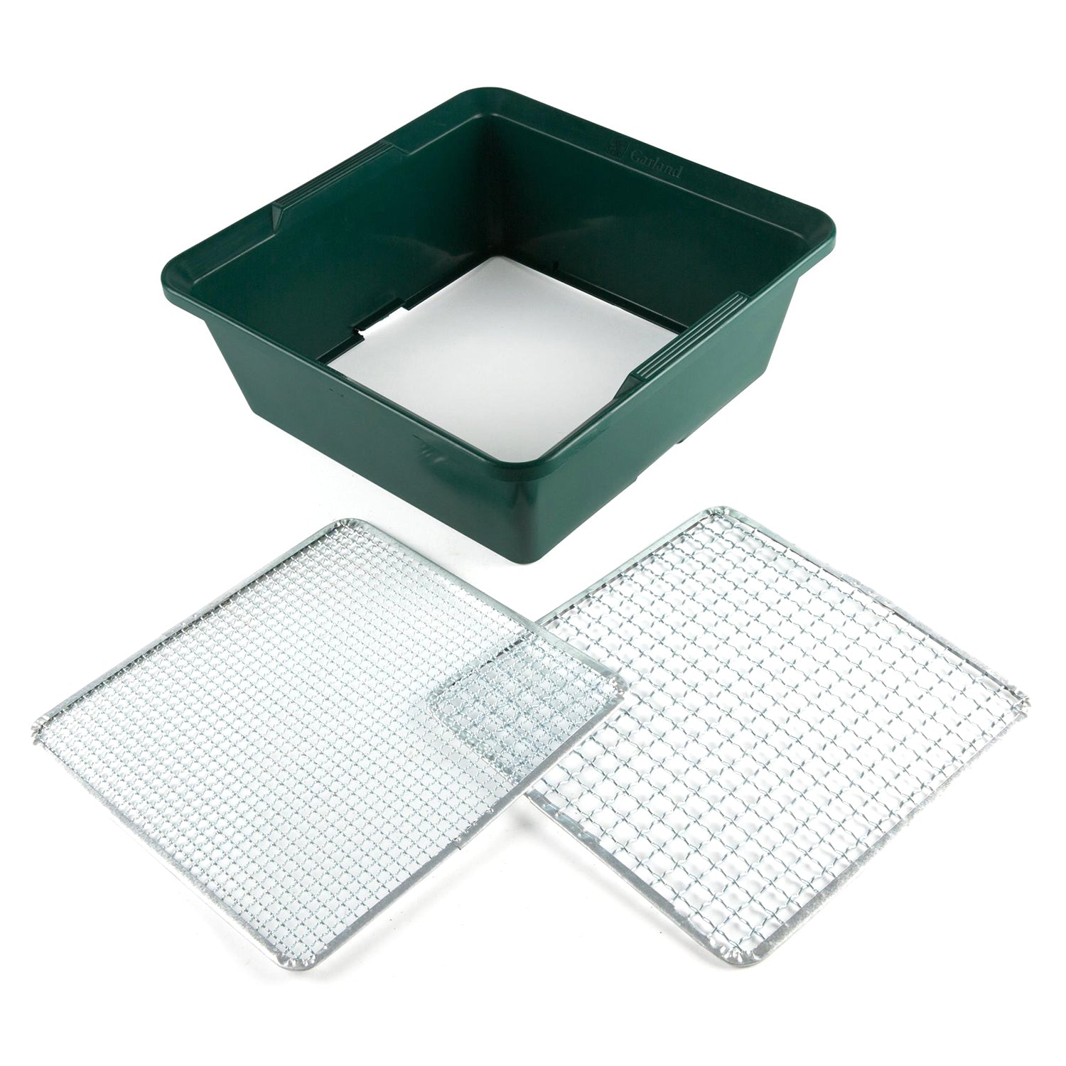 2 in 1 Sieve. 13.8" Square x 5"D, 1.5lbs.