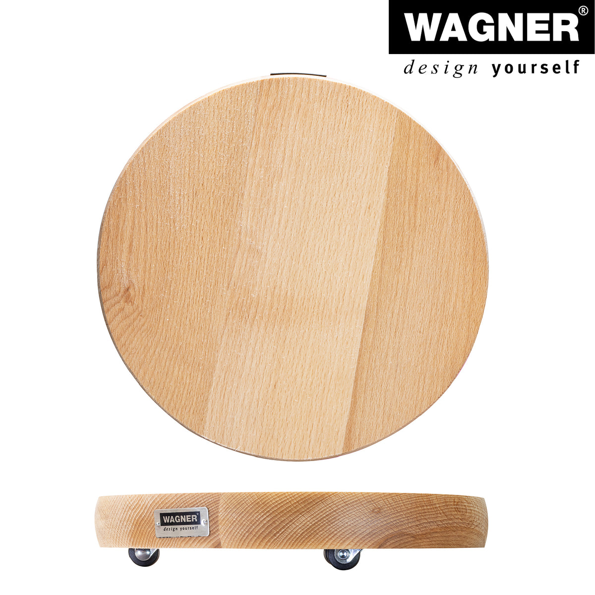 10&quot; natural round wooden plant caddy w/no-show casters. Made from beech wood. 220 lbs. capacity. 9.6&quot;D x 1.8&quot;H 2.3 lbs.
