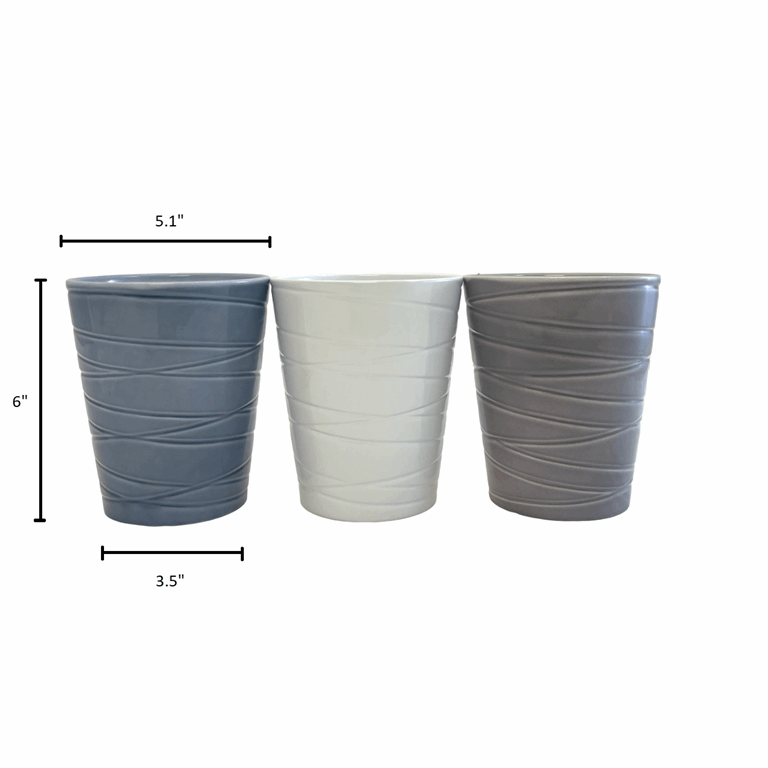 Singapur 3-Piece Indoor Ceramic Pottery Set