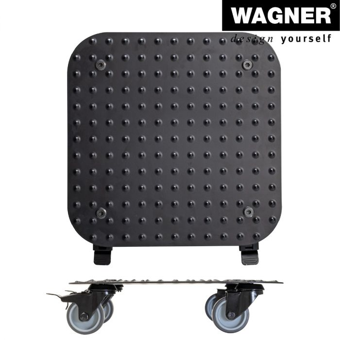 11.4&quot; black square aluminum plant caddy with brakes, suitable for indoor/outdoor use, soft casters for floor protection, supports 331 lbs.