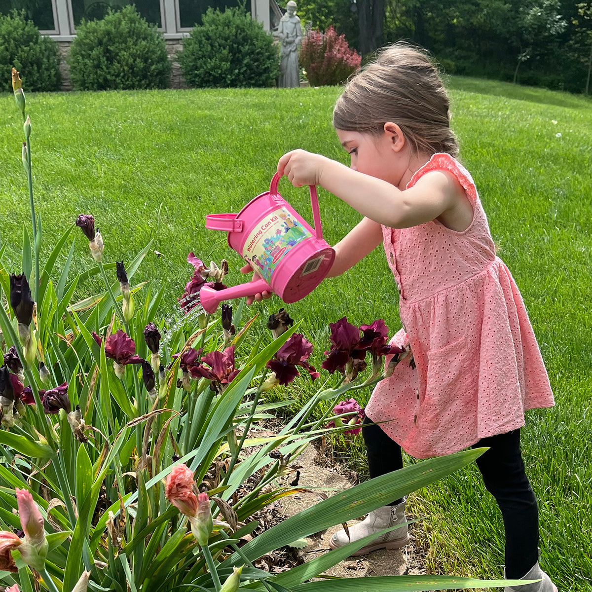 Little Pals Kids Pink Watering Can Kit w/Trowel &amp; Gloves - Garden Your Way 