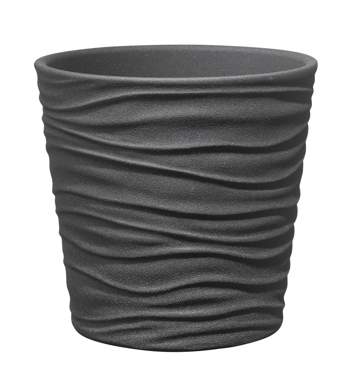 4-piece indoor ceramic plant pot set in white and anthracite, featuring 5.5&quot; and 3.9&quot; diameters, made from natural clay.