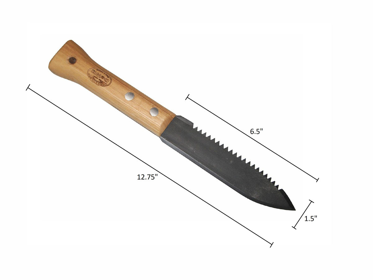 DeWit Serrated Farmer&#39;s Dagger, Head 6.5&quot;L x 1.5&quot;W, Total 12.75&quot;L, 0.85 lbs