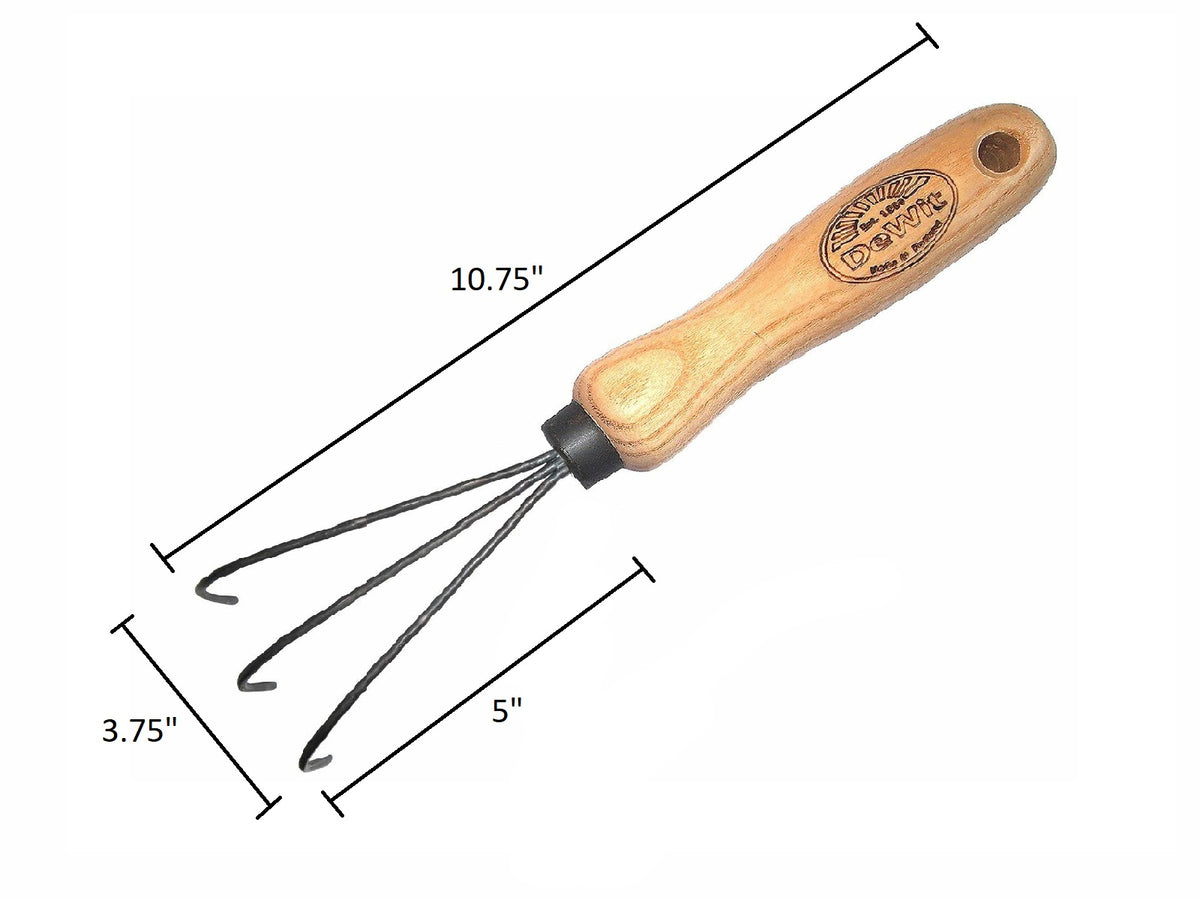 DeWit Spring Tine Cultivator, Head: 5&quot;L x 3.75&quot;W Total: 10.75&quot;L 0.5lbs