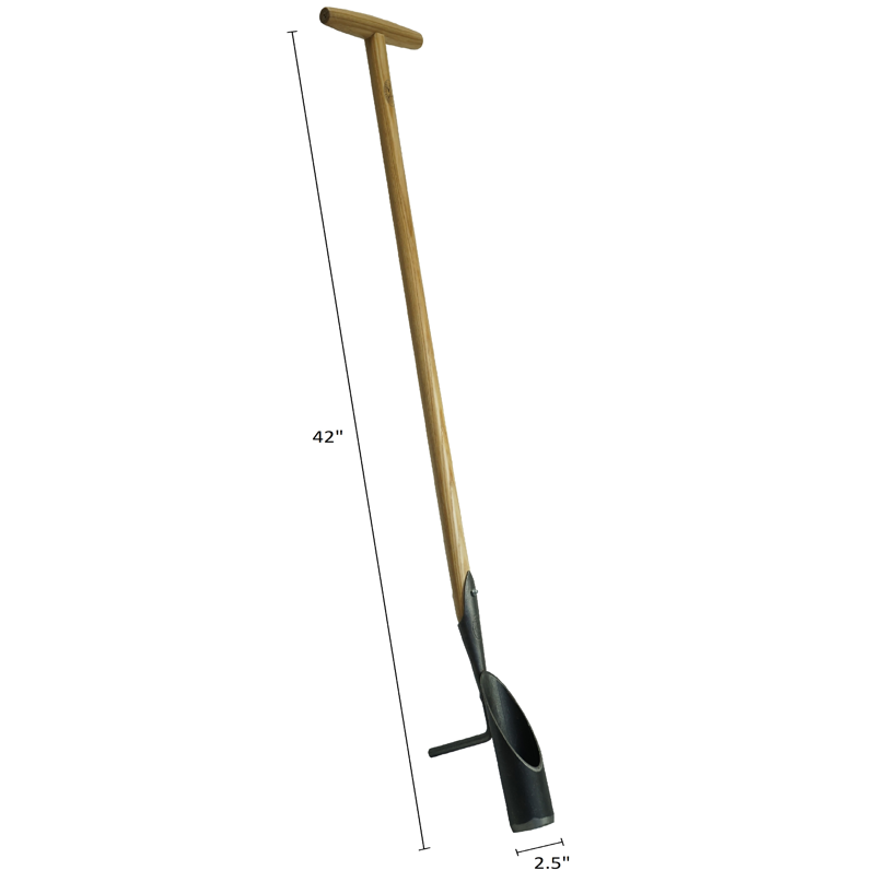 DeWit Bulb Planter w/Long T-Handle, Hole: 2.5&quot;D Total: 42&quot;L