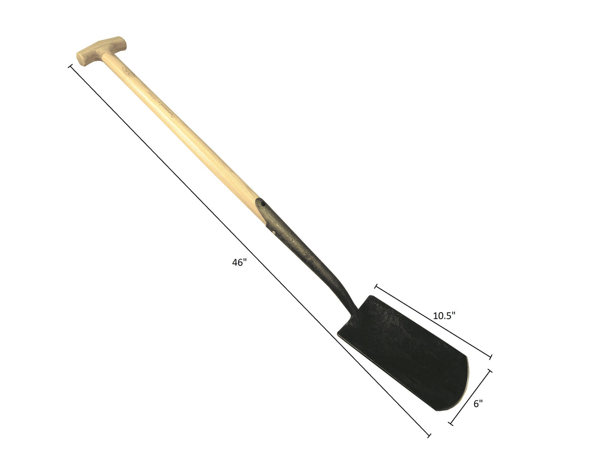 DeWit Solid Socket Dutch Digging Spade, Head: 10.5&quot; x 6&quot;W Total: 46&quot;L