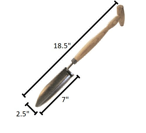 DeWit Transplant Trowel  P-Grip;  Head: 7&quot;L x 2.5&quot;W Total: 18.5&quot;L 0.6lbs