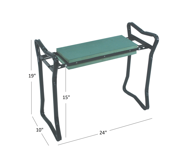 Gardening Kneeler Seat with foam pad and foldable design, 23&quot;W x 17&quot;H, supports over 200 lbs.