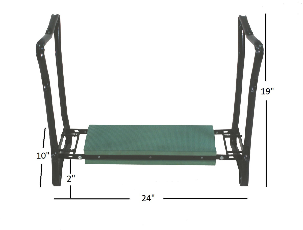 Gardening kneeler seat with foam pad and foldable legs