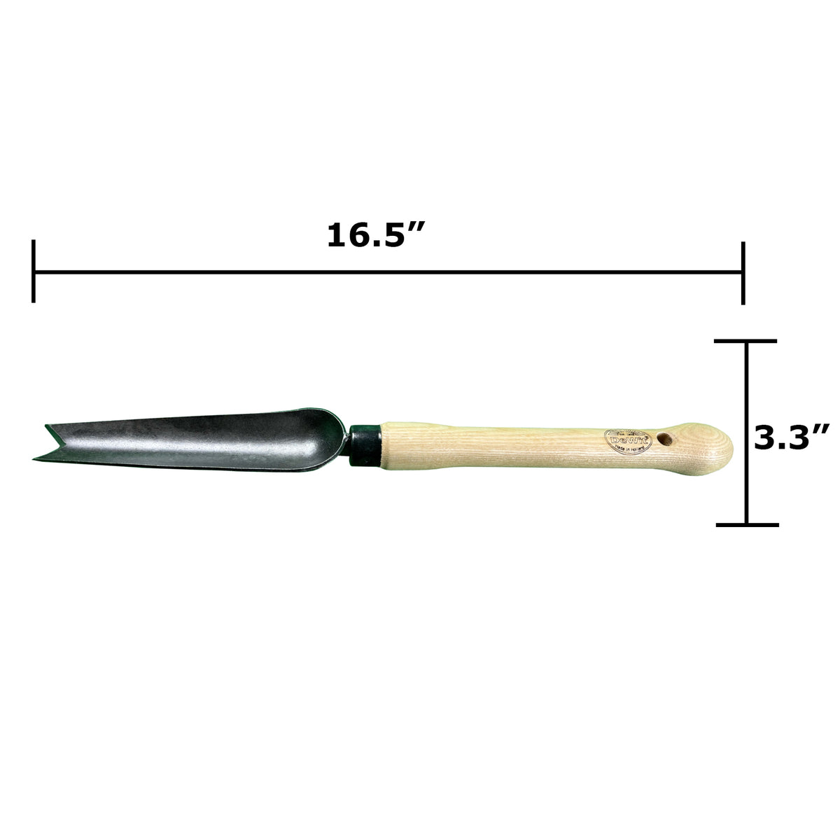 DeWit Welldone Snake TongueTrowel with Midsize 10&quot; Handle, Head: 5&quot;L x 3.25&quot;W; Total: 16.5&quot;L