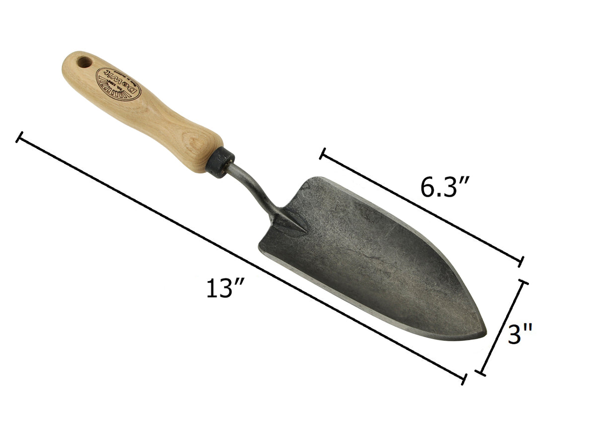 DeWit Garden Trowel, Head: 6.3&quot;L x 3&quot;W Total: 13&quot;L 0.6lbs