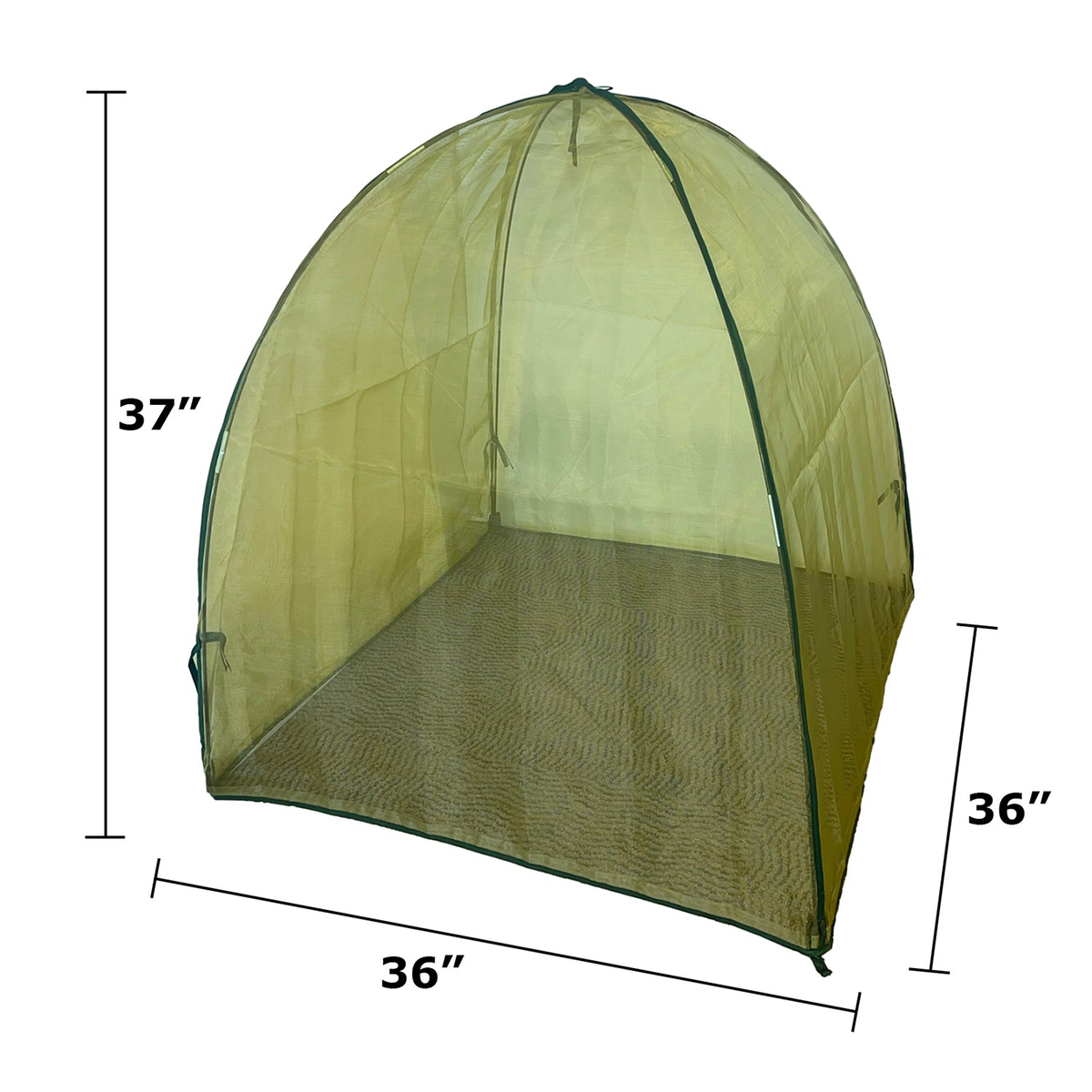 Giant Easy Micromesh Dome Plant Protection Cloche, 36&quot;L x 36&quot;W x 37&quot;H, UV-stabilized mesh with steel hoops, insect and frost barrier.