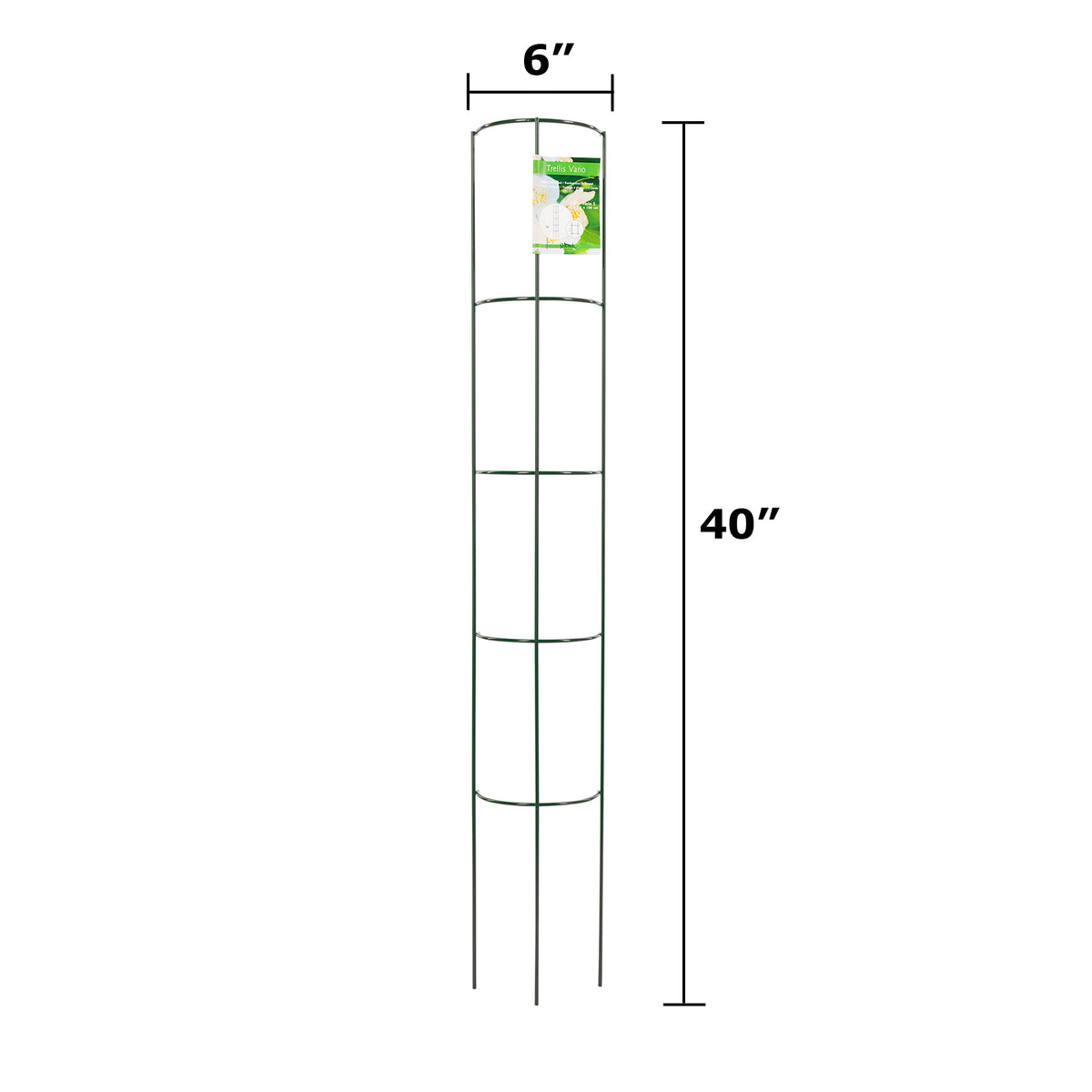 Plant Trellis, 1/2 Circle, 6&quot; L, 3&quot; W, 40&quot; H