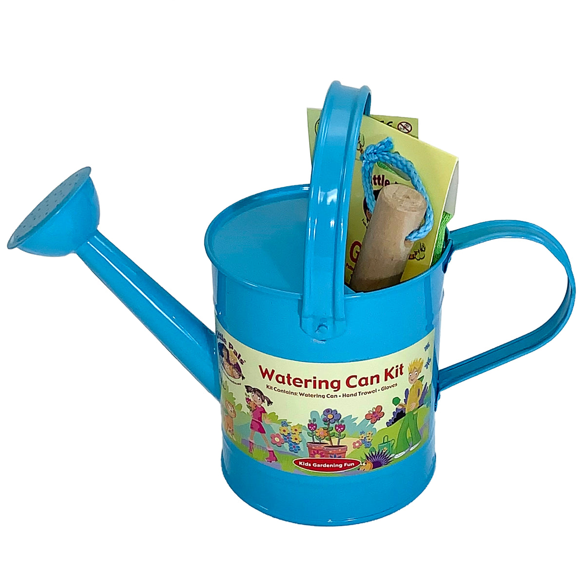 Little Pals Kids Blue Watering Can Kit w/Trowel &amp; Gloves - Garden Your Way 