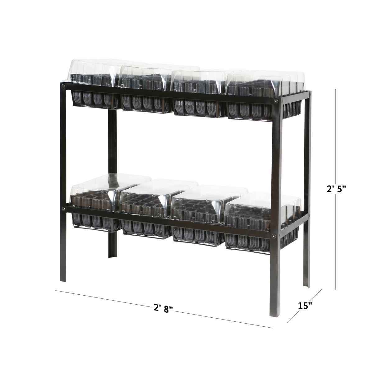 Haxnicks Rootrainer Racking Station with 8 Deep Rootrainers for efficient plant care.